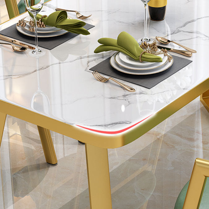 Mesa de comedor de Top White Glam White Mesa de comedor estándar para la cocina
