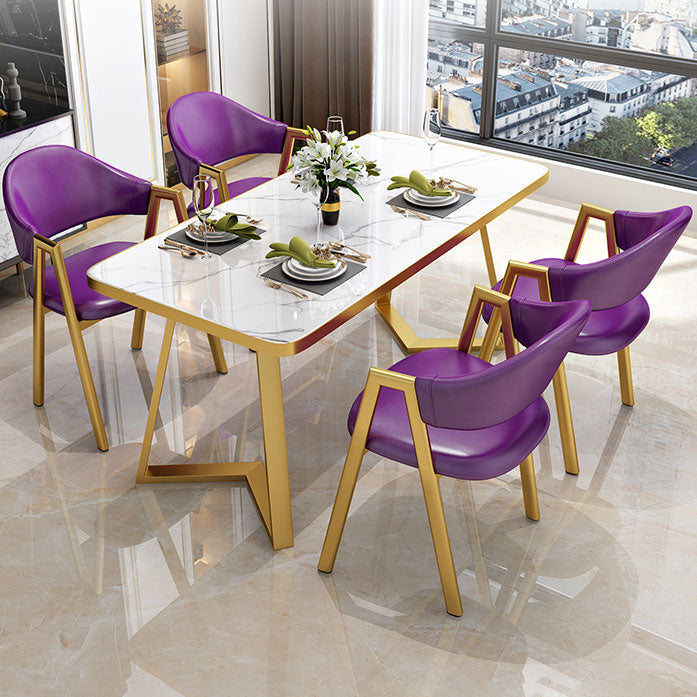 Mesa de comedor de Top White Glam White Mesa de comedor estándar para la cocina