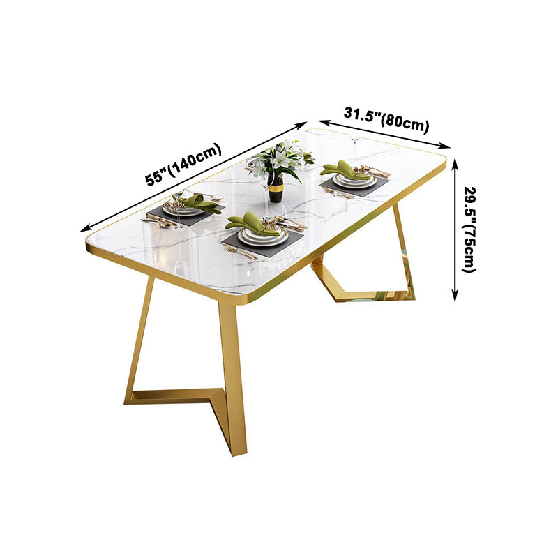 Mesa de comedor de Top White Glam White Mesa de comedor estándar para la cocina