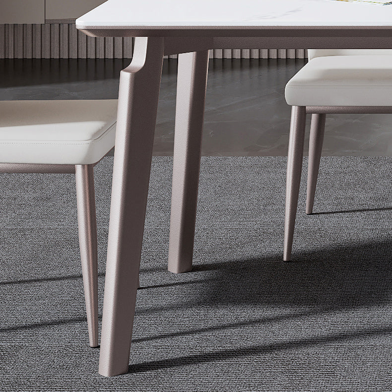 Mesa de comedor rectangular de mediados de siglo Muebles para el comedor de piedra muebles para el hogar