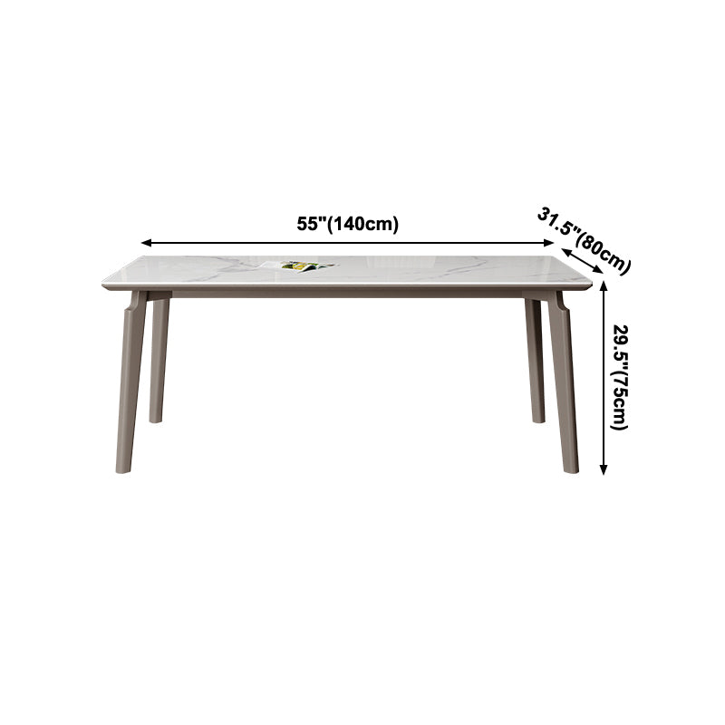 Mesa de comedor rectangular de mediados de siglo Muebles para el comedor de piedra muebles para el hogar