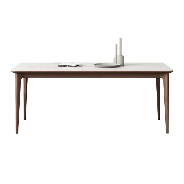 4 Legs Dining Site Table Midcentury Style Stone Dinette Table for Home Kitchen