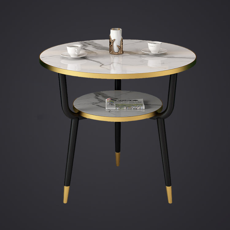 Contemporary MDF Standard Dining Table Round Shape Kitchen Dining Table with 3 Legs Base