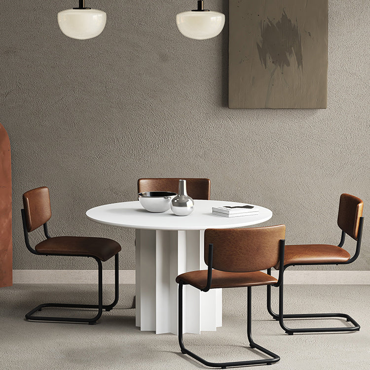 Moderner Standard-Küchen-Esstisch, runder Holz-Esstisch mit Sockel