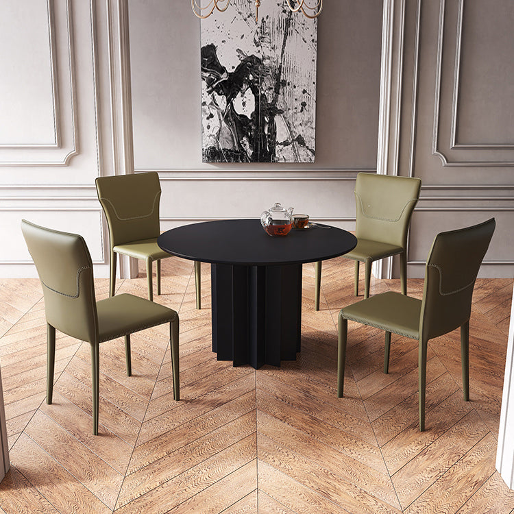 Moderner Standard-Küchen-Esstisch, runder Holz-Esstisch mit Sockel