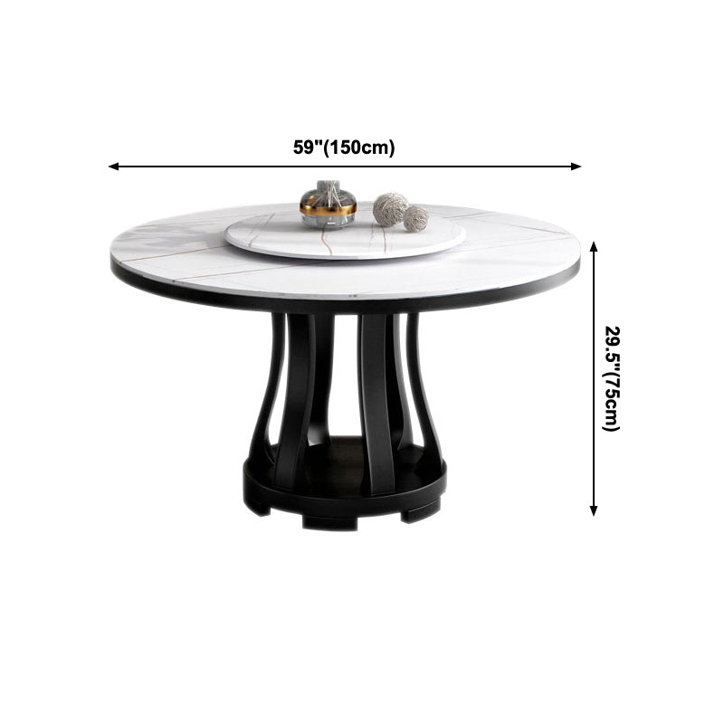 Eigentijdse ronde vorm tafel gesinterde steen witte standaard eettafel voor keuken