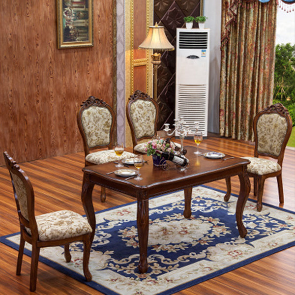 Mesa de comedor de mediados de siglo rectángulo Mesa fija con madera sólida de roble de roble