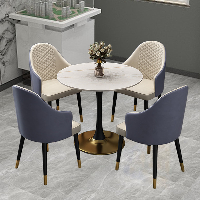 Tavolo da pranzo contemporaneo da 31,5 pollici tavolo rotondo per cucina