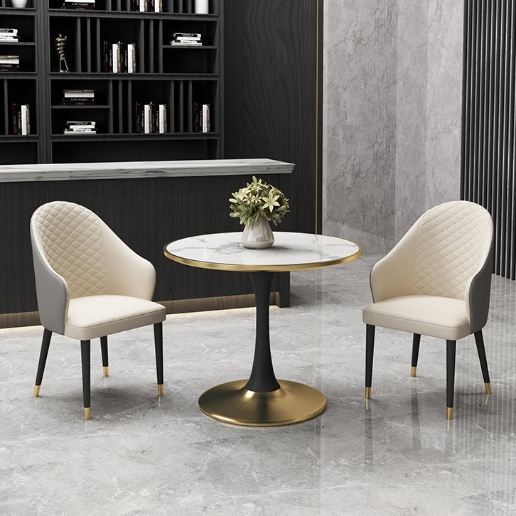 Tavolo da pranzo contemporaneo da 31,5 pollici tavolo rotondo per cucina