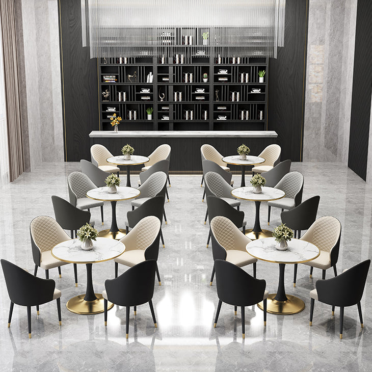 Tavolo da pranzo contemporaneo da 31,5 pollici tavolo rotondo per cucina