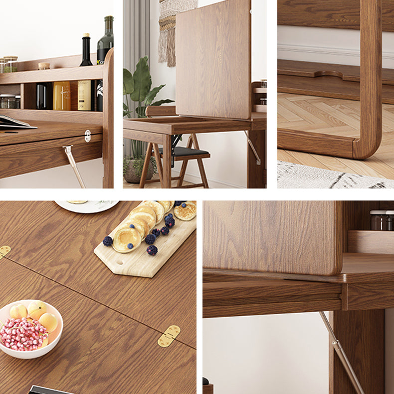 Mid-Century Rectangle Dining Site Table Solid Wood Dining Room Home Furniture