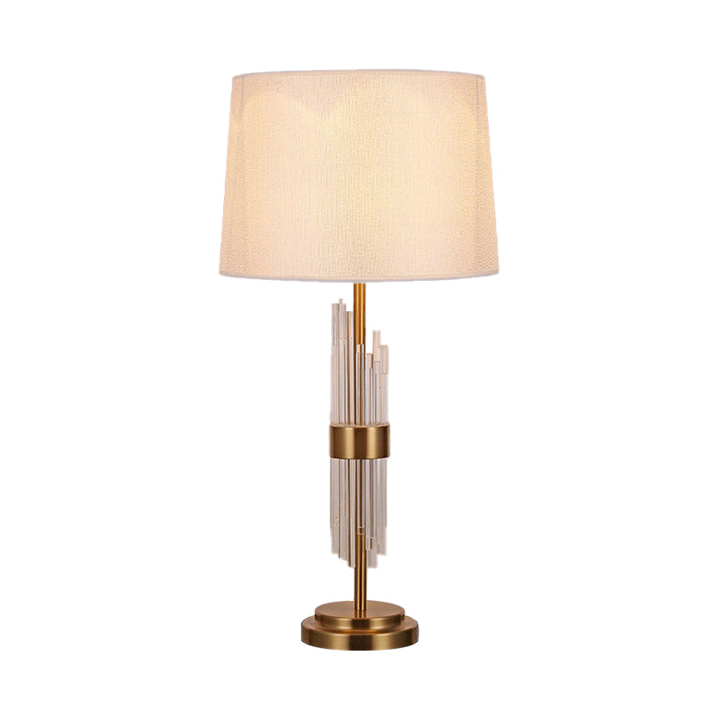 Gold Flare Task Lighting Modernismus 1 Kopf Stoff Lesebuch Licht für Wohnzimmer