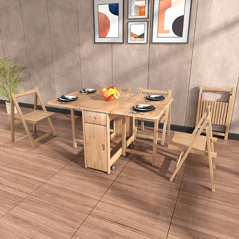 Rubberwood Solid Wood Dining Table Mid-Century Dining Site Table,51"L x 35"W x 29.5"H