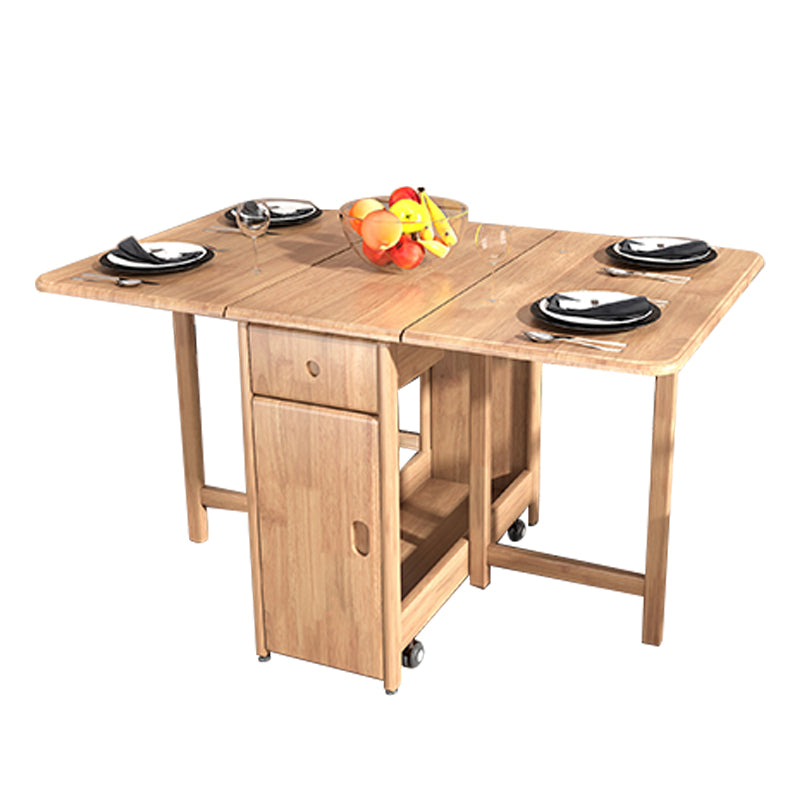Rubberwood Solid Wood Dining Table Mid-Century Dining Site Table,51"L x 35"W x 29.5"H