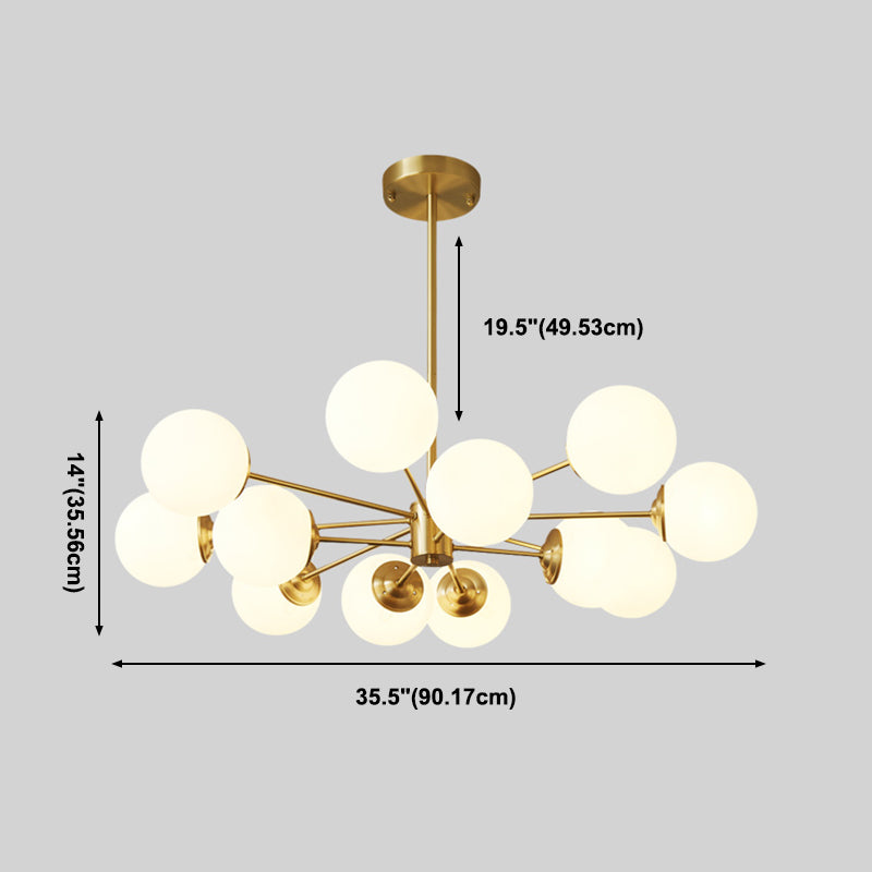 Lampade per lampadari moderni lampade a sospensione a sospensione in oro multipla con tonalità di vetro