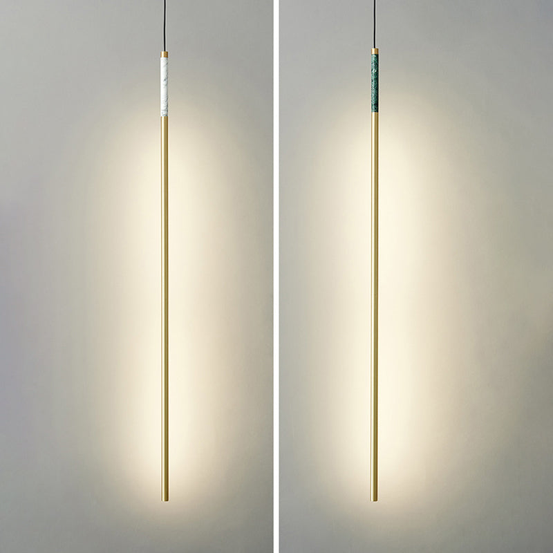 Eigentijdse hangende hanglamp lineaire vorm marmeren hanger voor woonkamer slaapkamer