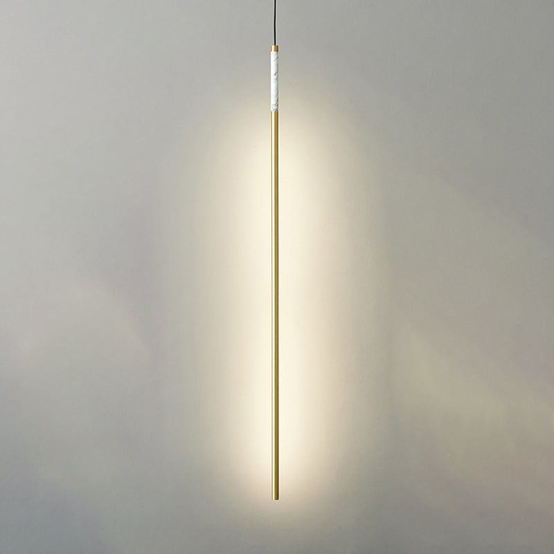 Eigentijdse hangende hanglamp lineaire vorm marmeren hanger voor woonkamer slaapkamer