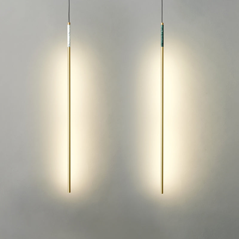 Eigentijdse hangende hanglamp lineaire vorm marmeren hanger voor woonkamer slaapkamer