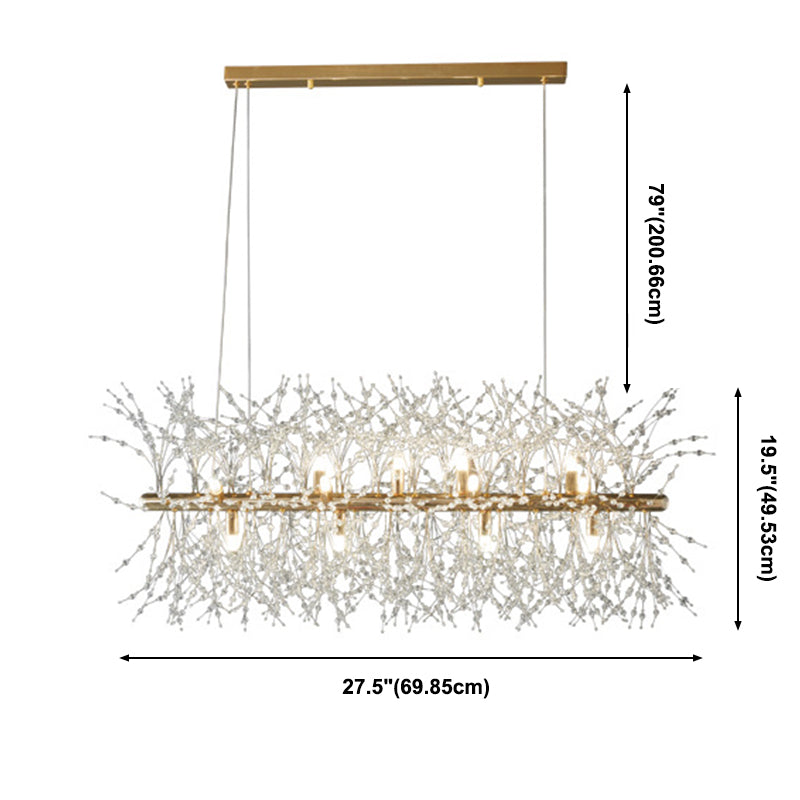 Candelier de lucante Ligera de la lámpara Parte Sala de estar de la isla moderna de la isla de iluminación