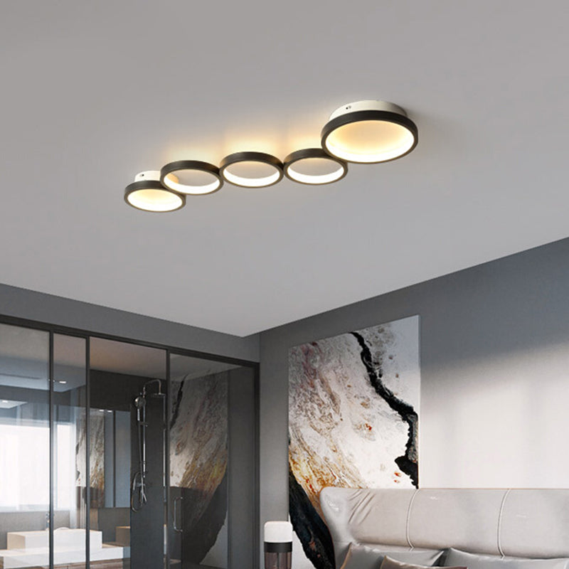Modern Flush Mount Ceiling Light Aluminum LED Ceiling Light for Living Room