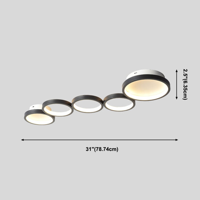 Modern Flush Mount Ceiling Light Aluminum LED Ceiling Light for Living Room