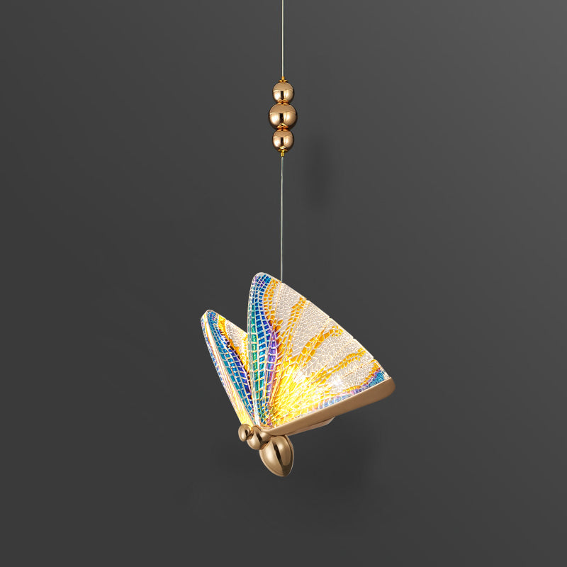 Moderne LED Hängende Licht mit Acrylbutterfly -Schatten -Anhänger Licht für Schlafzimmer