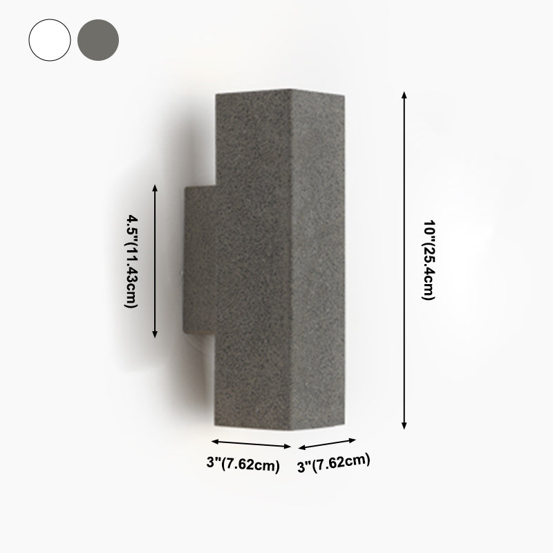 Contemporary Cement Wall Sconces Lighting Minimalist Wall Washer for Outdoor
