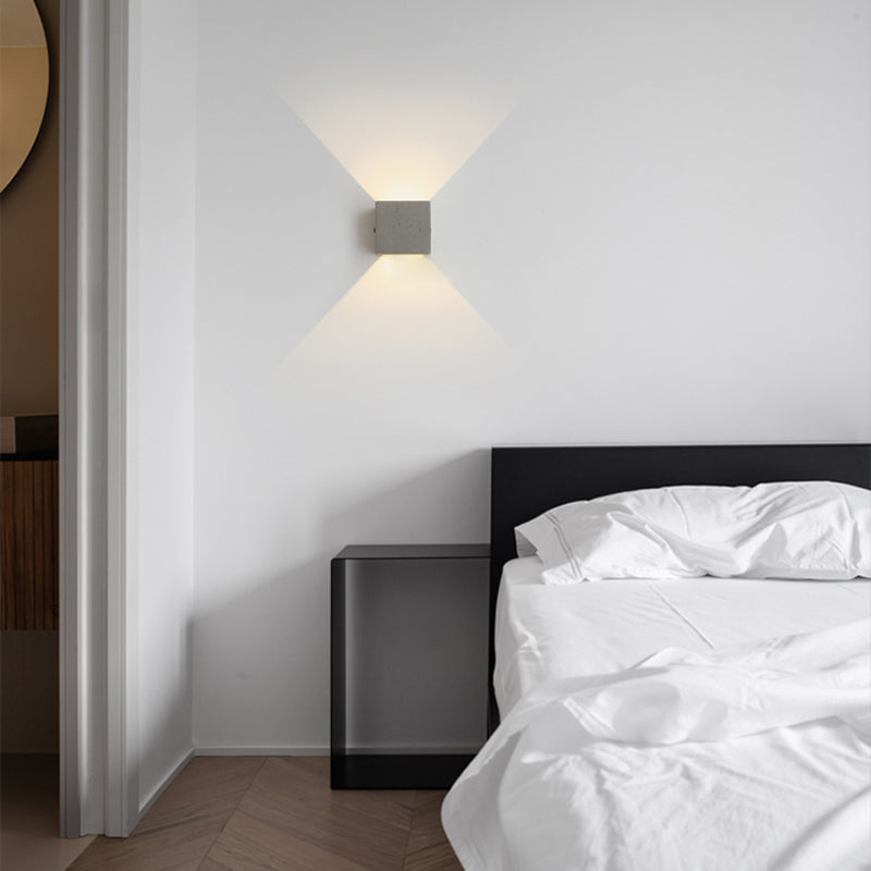 Luz de pared moderna Lavadora de pared de cemento simple para pasillo al aire libre