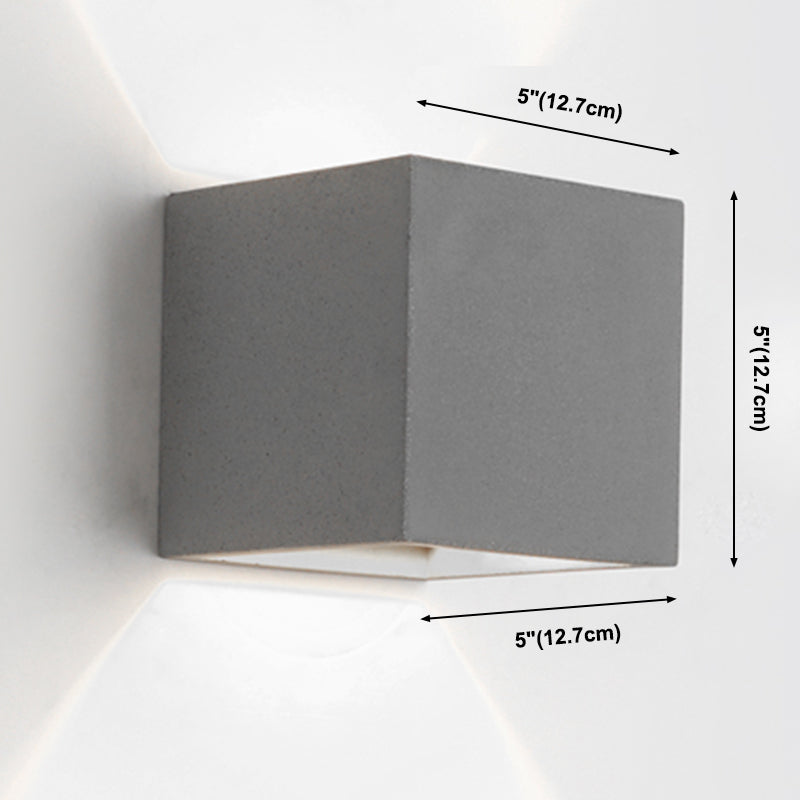 Luz de pared moderna Lavadora de pared de cemento simple para pasillo al aire libre