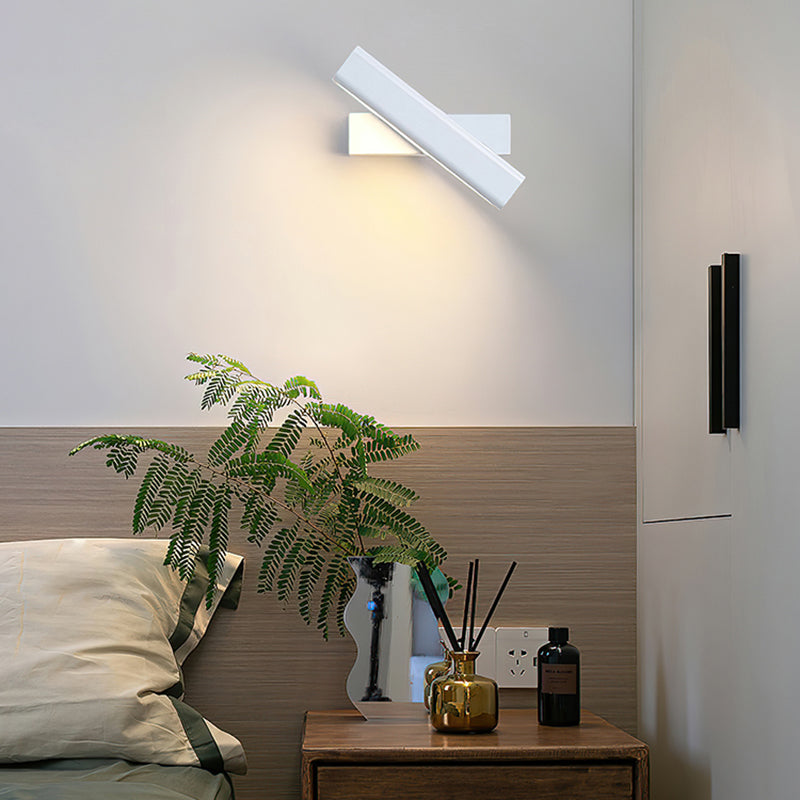 Contemporáneo Simple Metal Wall Donce 1 luz rectangular de luz para sala de estar