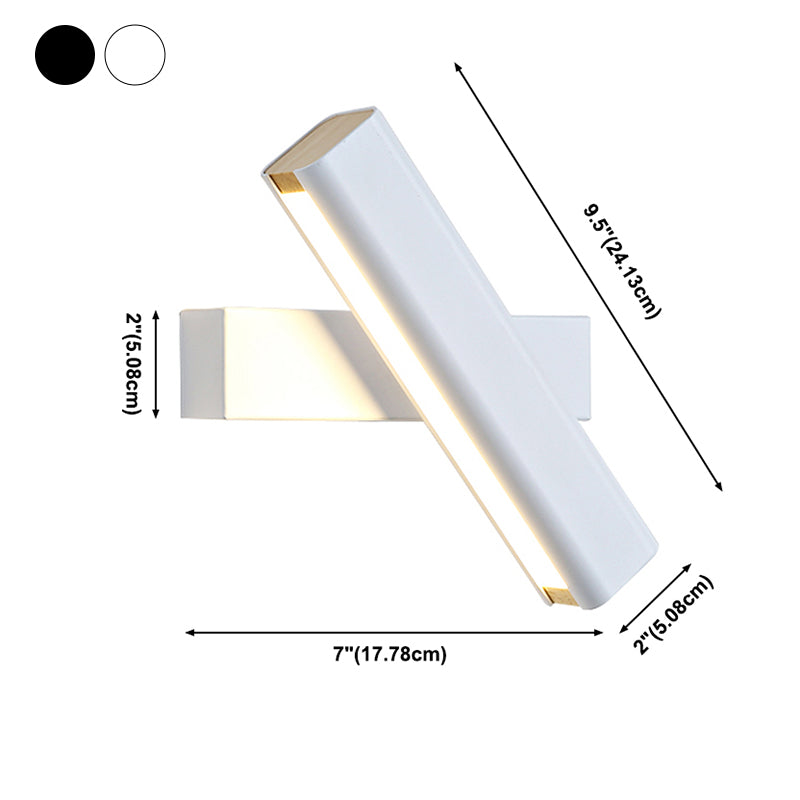 Contemporary Simple Metal Wall Sconce 1 Light Rectangular Wall Light for Living Room