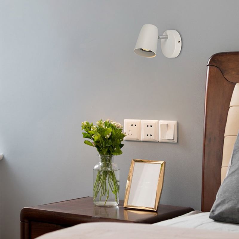 Dormitorio luminosos simples luminosos 1 iluminación de pared giratoria de metal ligero
