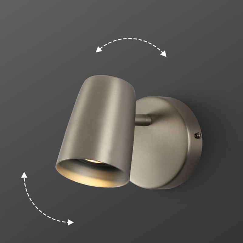Dormitorio luminosos simples luminosos 1 iluminación de pared giratoria de metal ligero