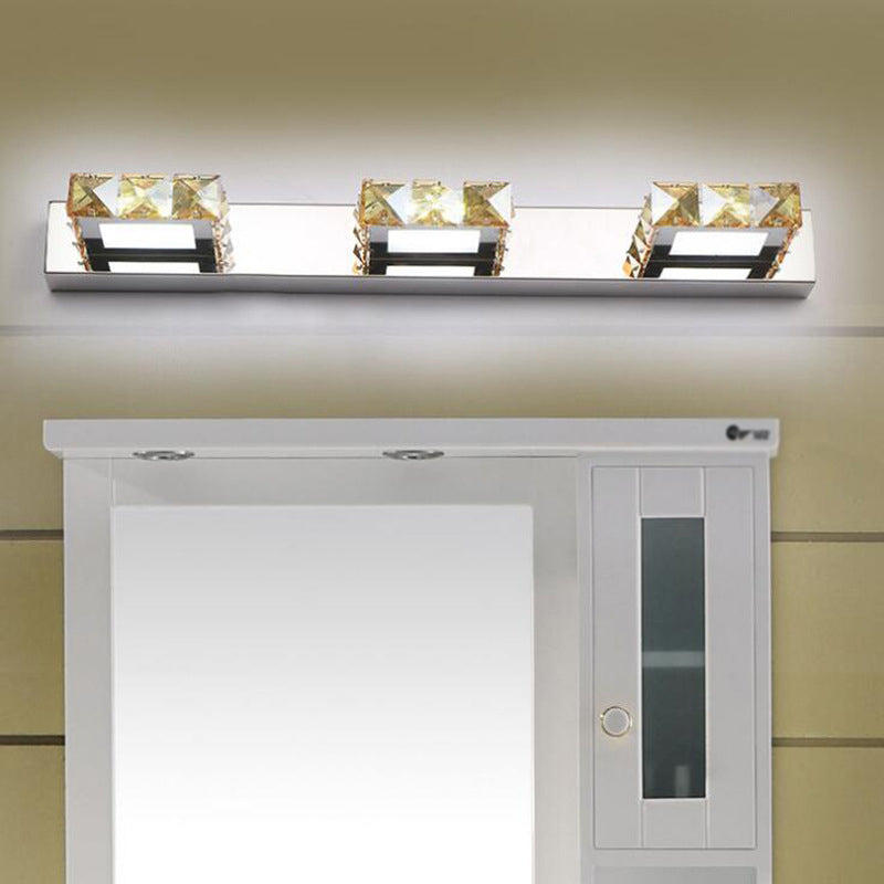 Modern Crystal Makeup Mirror Light Simple LED Mirror Lamp Fixture for Bathroom