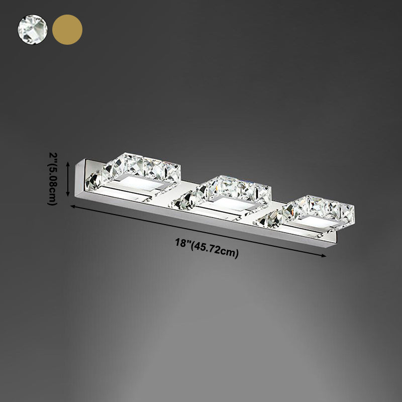 Modern Crystal Makeup Mirror Light Simple LED Mirror Lamp Fixture for Bathroom