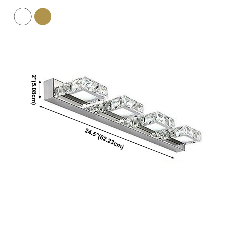 Modern Crystal Makeup Mirror Light Simple LED Mirror Lamp Fixture for Bathroom