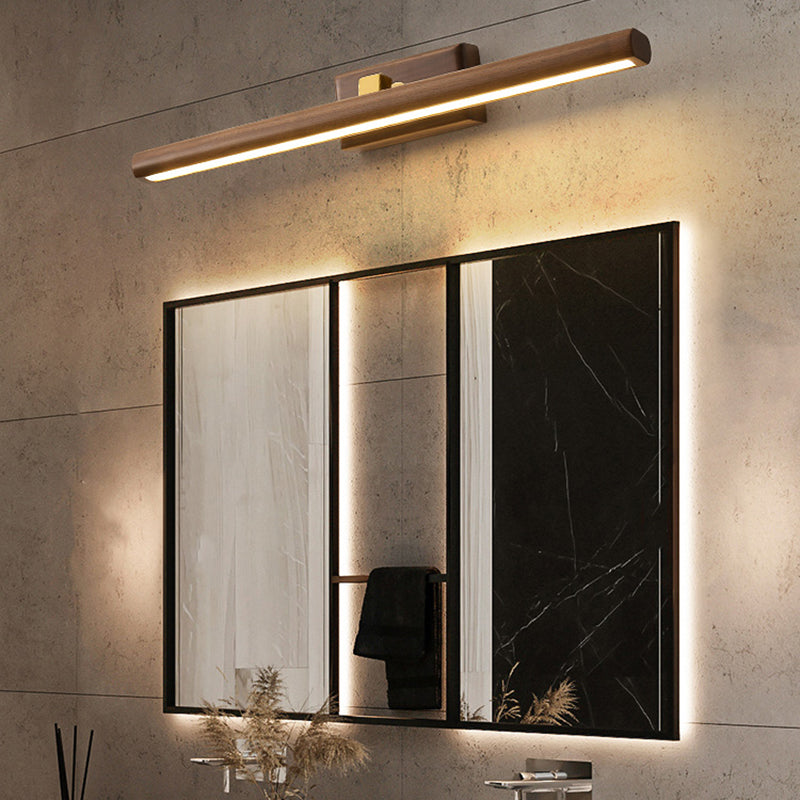 Modern Wooden Makeup Mirror Light Rotatable LED Mirror Lamp Fixture for Bathroom