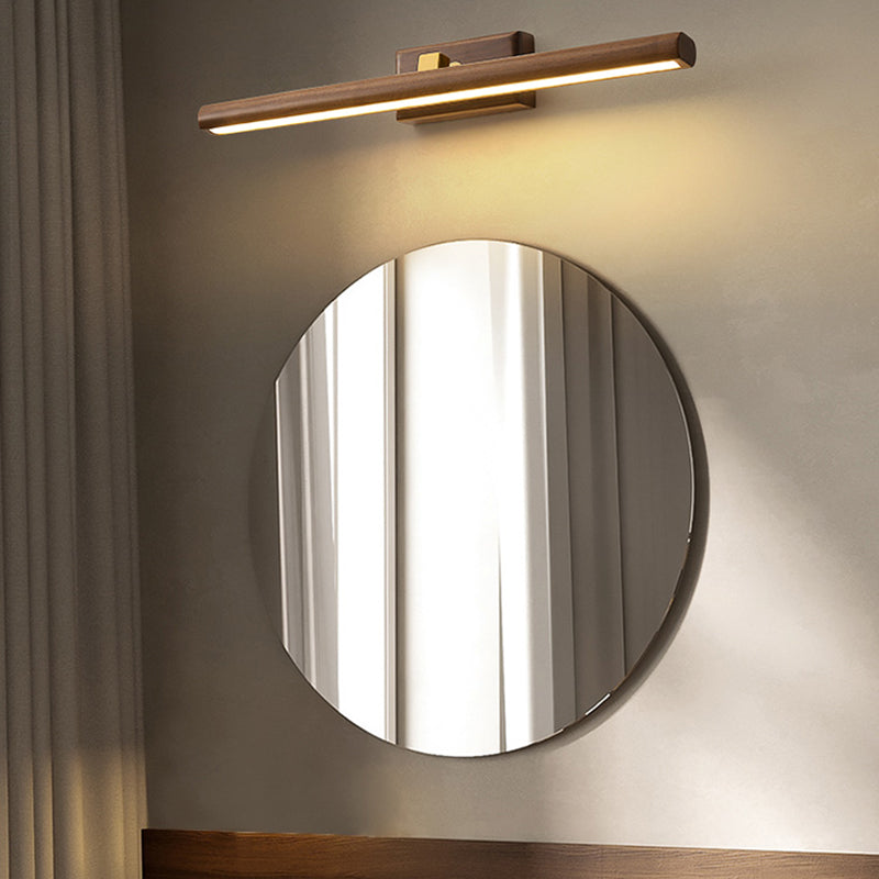 Modern Wooden Makeup Mirror Light Rotatable LED Mirror Lamp Fixture for Bathroom
