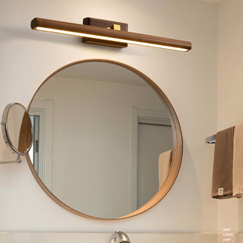 Modern Wooden Makeup Mirror Light Rotatable LED Mirror Lamp Fixture for Bathroom