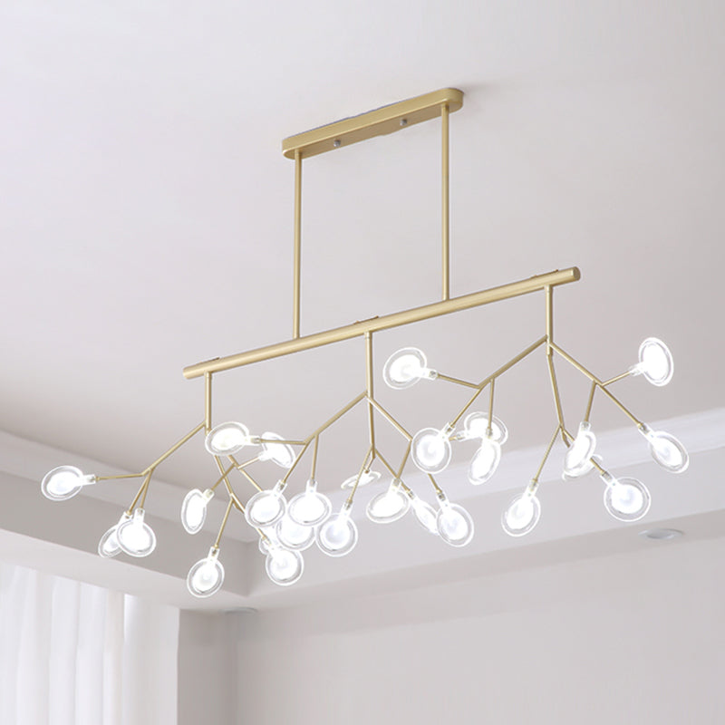 Modern Style Firefly Island Pendant Simple 27 Lights Island Light for Dining Room