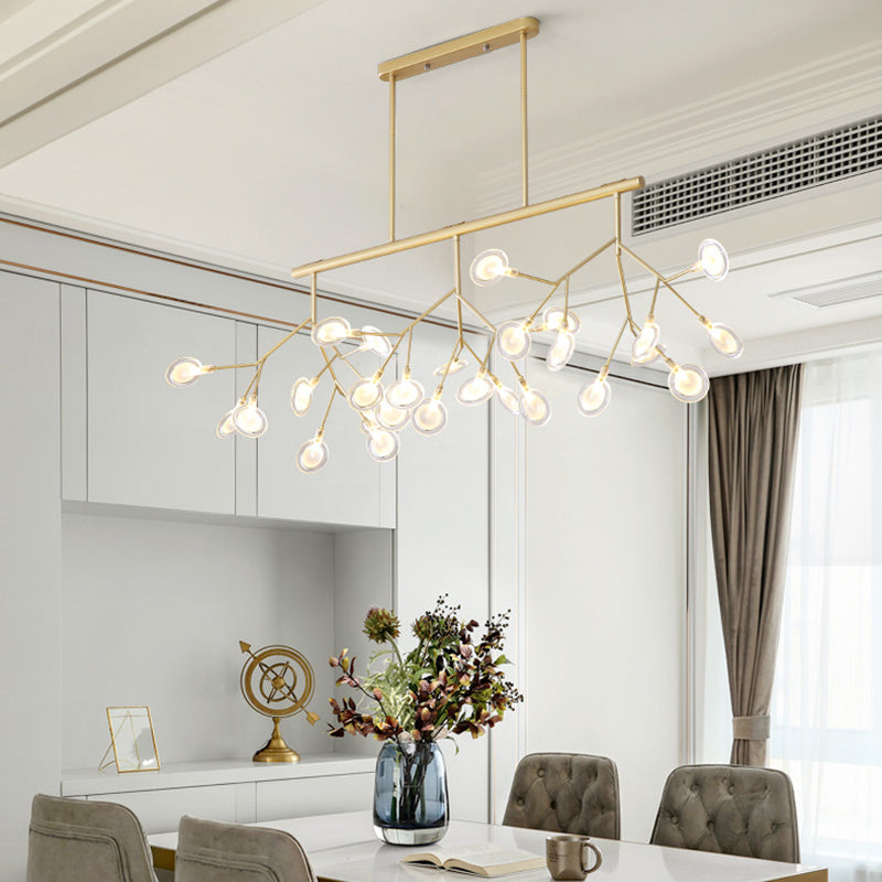Modern Style Firefly Island Pendant Simple 27 Lights Island Light for Dining Room