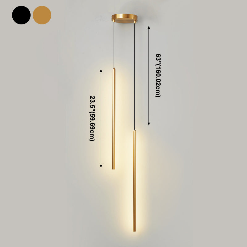 Eigentijdse hangende hanglamp lineaire hanger voor slaapkamer in de woonkamer