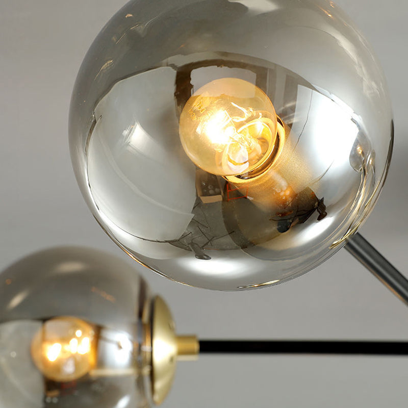 Plafonnier Globe en verre, Style créatif moderne, en fer galvanisé, montage Semi-encastré pour chambre à coucher