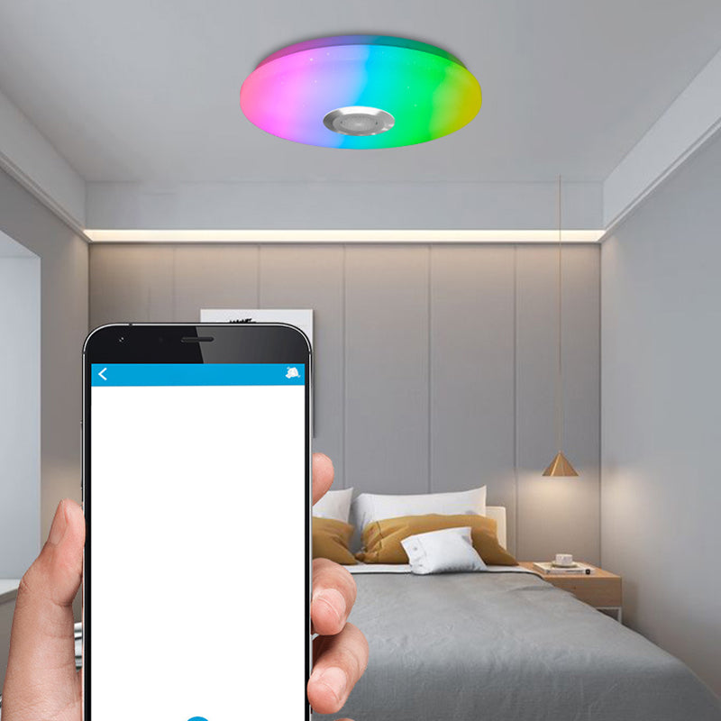 Lampada da soffitto moderna semplice e intelligente, forma rotonda in acrilico per soggiorno