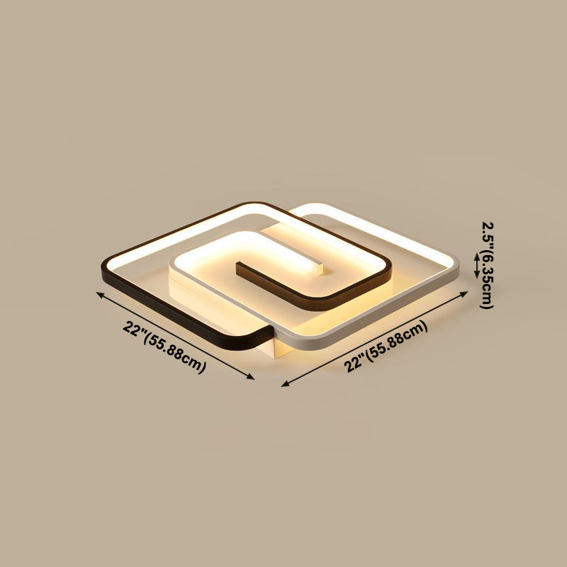 Lampada da soffitto lineare moderna semplice in alluminio a 3 luci da incasso per camera da letto