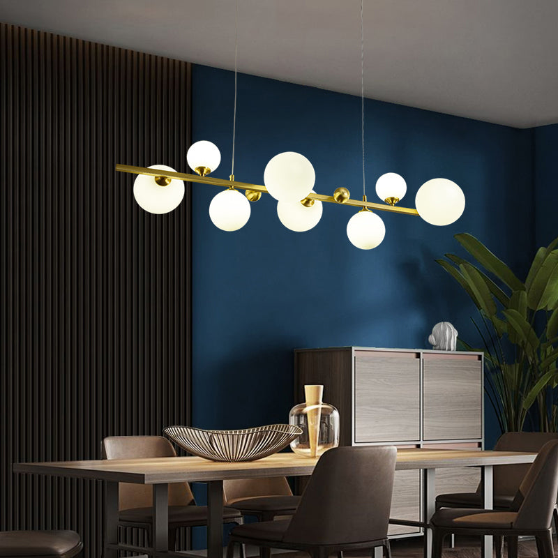 Copper Glass Hanging Pendant Lights Modern Hanging Lamps for Dining Room