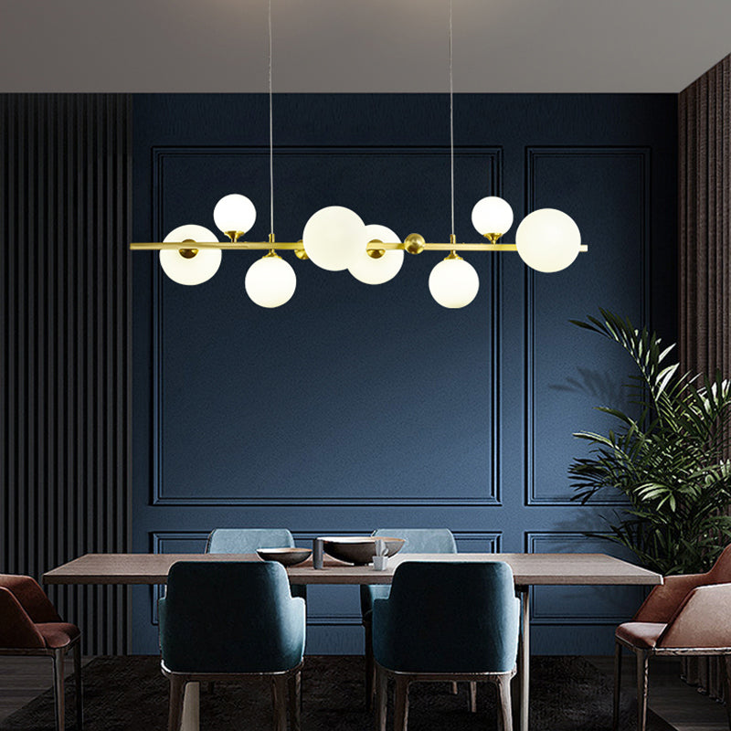 Copper Glass Hanging Pendant Lights Modern Hanging Lamps for Dining Room