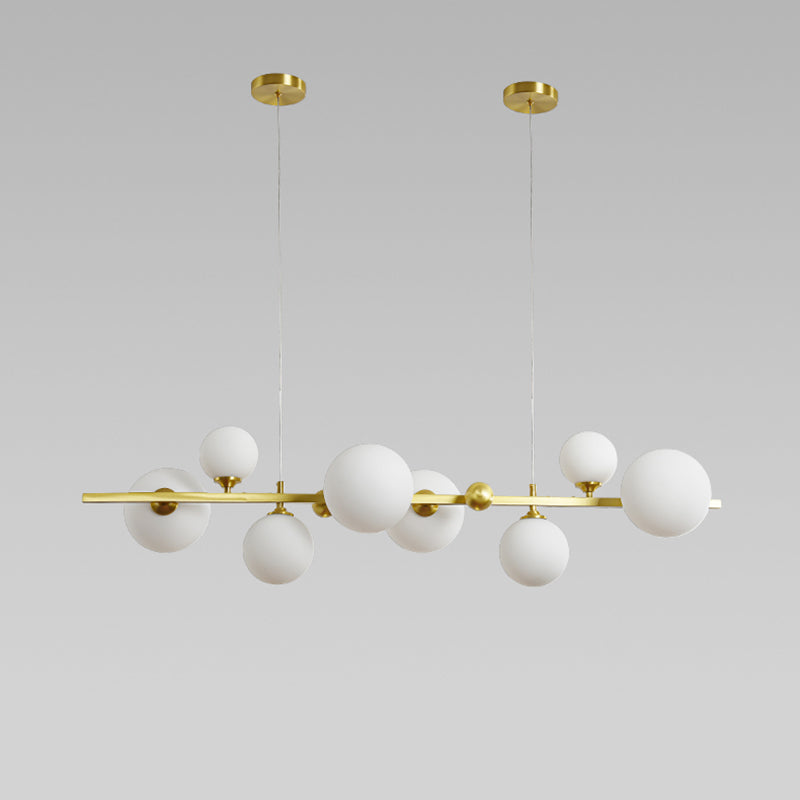 Copper Glass Hanging Pendant Lights Modern Hanging Lamps for Dining Room