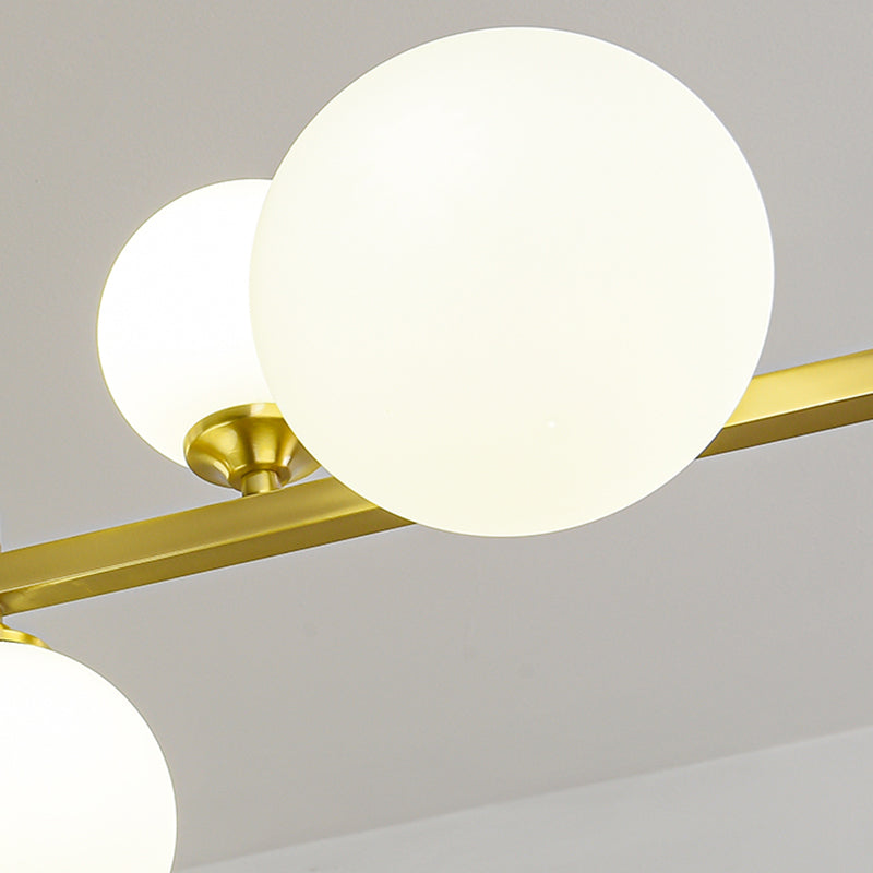 Copper Glass Hanging Pendant Lights Modern Hanging Lamps for Dining Room