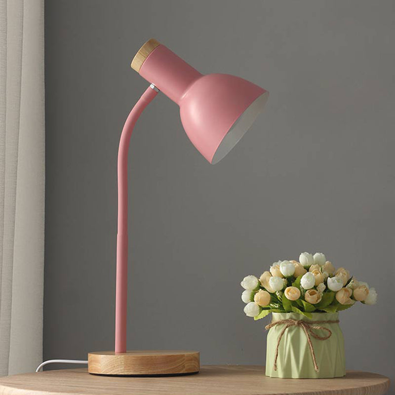 Lampada da tavolo a forma di campana in stile moderno metallico a 1 luci